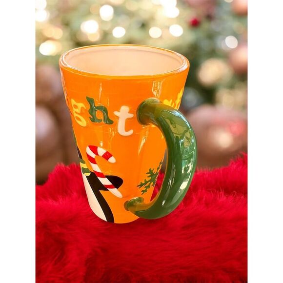 VTG Festive Penguin Christmas Ceramic Tall Coffee Mug Centerpiece Holiday Decor - Picture 4 of 8